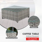 Ensemble de conversation XIZZI 7 pièces en rotin tressé pour patio extérieur