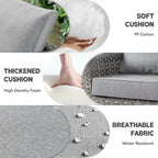 Ensemble de conversation XIZZI 7 pièces en rotin tressé pour patio extérieur