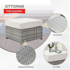 Ensemble de conversation XIZZI 7 pièces en rotin tressé pour patio extérieur