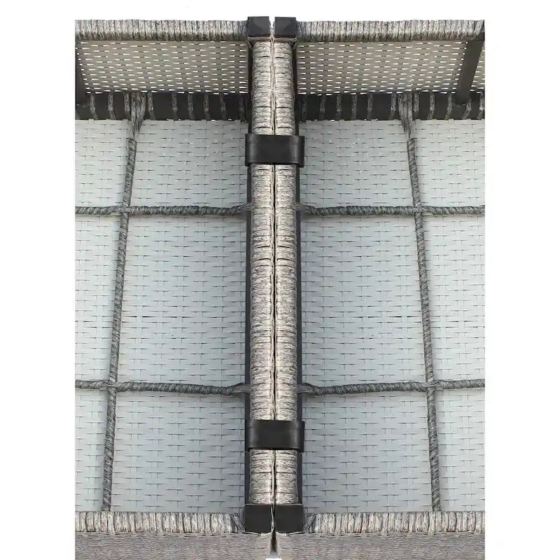 Ensemble de conversation 12 pièces LSI Antibes en osier gris et aluminium