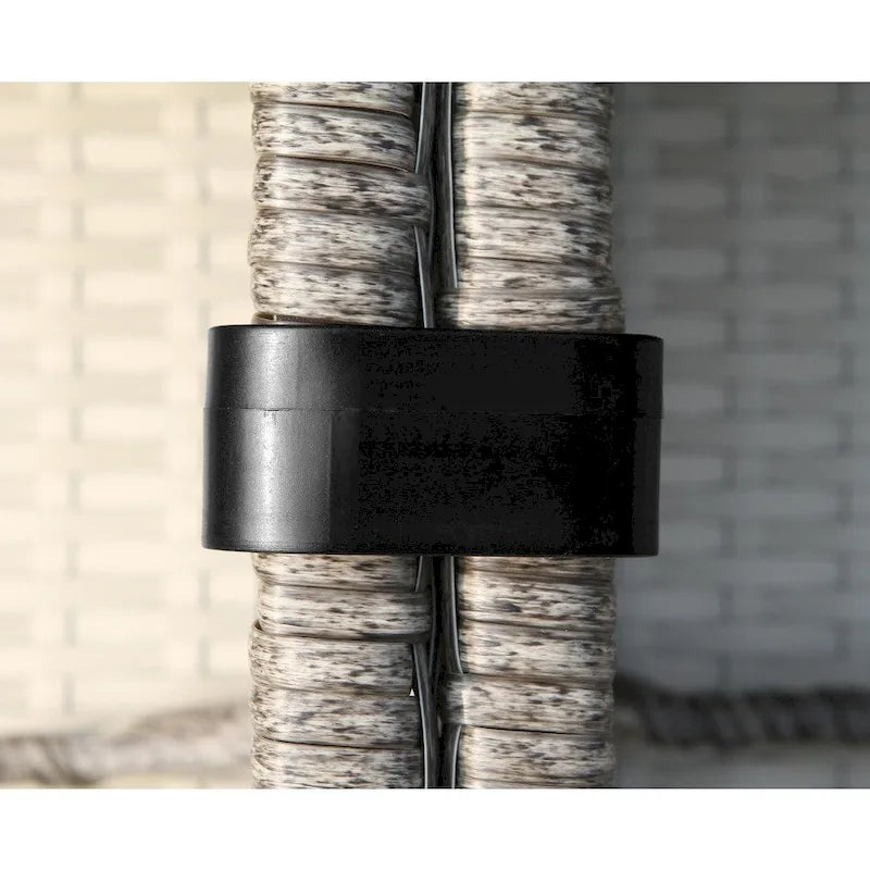 Ensemble de conversation 12 pièces LSI Antibes en osier gris et aluminium