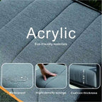 Ensemble de conversation de patio 5 pièces en acrylique avec table et banc en mousse, comprenant un foyer et un banc.