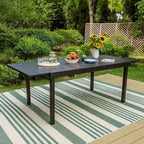 Ensemble de salle à manger d'extérieur 7/9 pièces, 6/8 chaises pliantes inclinables, 1 table rectangulaire extensible