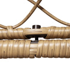 Fauteuil œuf d'extérieur Pellabant en osier tressé avec coussins - 59 cm P x 70 cm L x 144 cm H