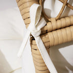 Fauteuil œuf d'extérieur Pellabant en osier tressé avec coussins - 59 cm P x 70 cm L x 144 cm H