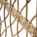 Fauteuil œuf d'extérieur Pellabant en osier tressé avec coussins - 59 cm P x 70 cm L x 144 cm H