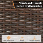 Ensemble de salle à manger d'extérieur 7 pièces en rotin et bois avec coussins MAISON ARTS