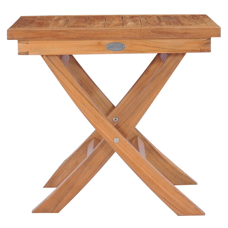 Table d'appoint pliante d'extérieur Chic Teak Titanic en bois de teck, 50 cm de côté
