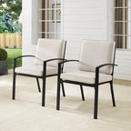 Crosley Kaplan 2Pc Outdoor Dining Chair Set - 24.75W x 24.75D x 37H