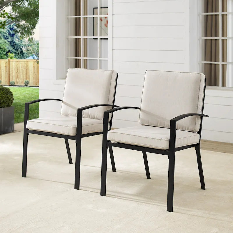Crosley Kaplan 2Pc Outdoor Dining Chair Set - 24.75W x 24.75D x 37H