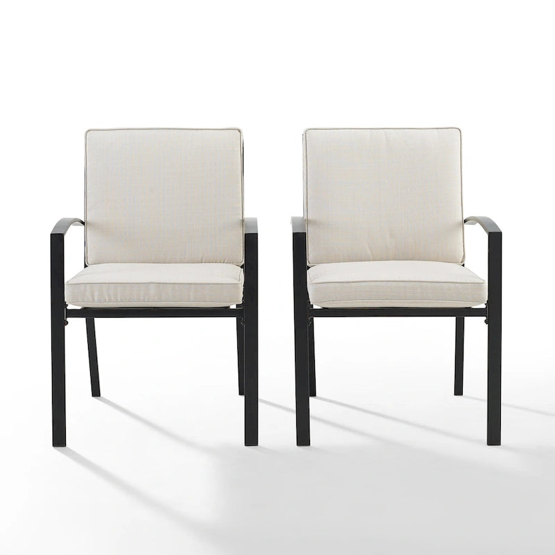 Ensemble de 2 chaises de jardin Crosley Kaplan - 63 cm (L) x 63 cm (P) x 94 cm (H)