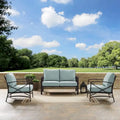Crosley Kaplan 3 Pc Outdoor Loveseat Patio Furntiure Set - 137.5W x 65D x 35.5H