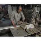Tabouret en porcelaine fait main en forme de tonneau, orné d'oiseaux et de fleurs vertes