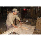 Tabouret en porcelaine fait main en forme de tonneau, orné d'oiseaux et de fleurs vertes