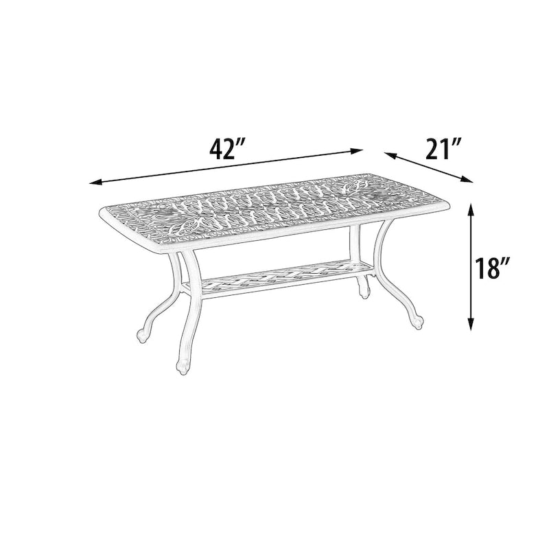 Table basse de patio Grand Bonaire Weave