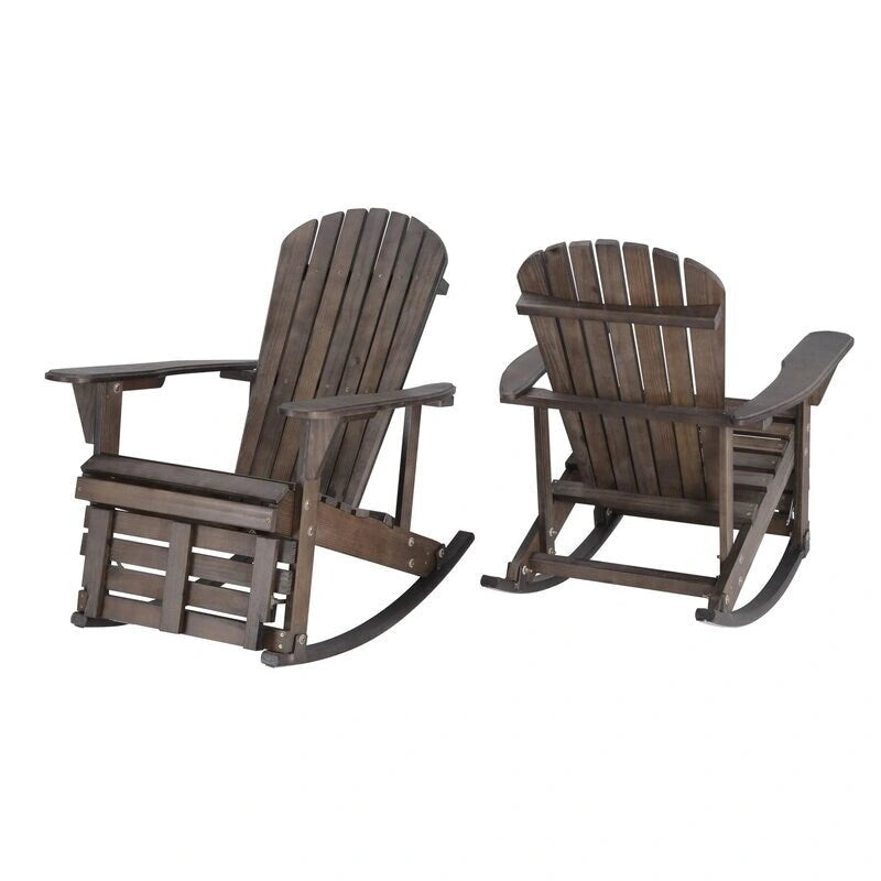 Fauteuil à bascule Adirondack Zero Gravity Collection avec repose-pieds intégré (paquet de 2)