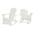 Zero Gravity Collection Adirondack Rocking Chair with Built-in Footrest (2 Pack)