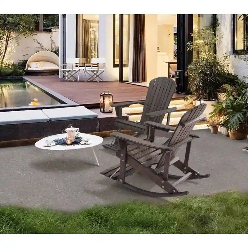 Fauteuil à bascule Adirondack Zero Gravity Collection avec repose-pieds intégré (paquet de 2)