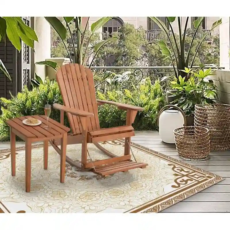 Fauteuil à bascule Adirondack Zero Gravity Collection avec repose-pieds intégré (paquet de 2)