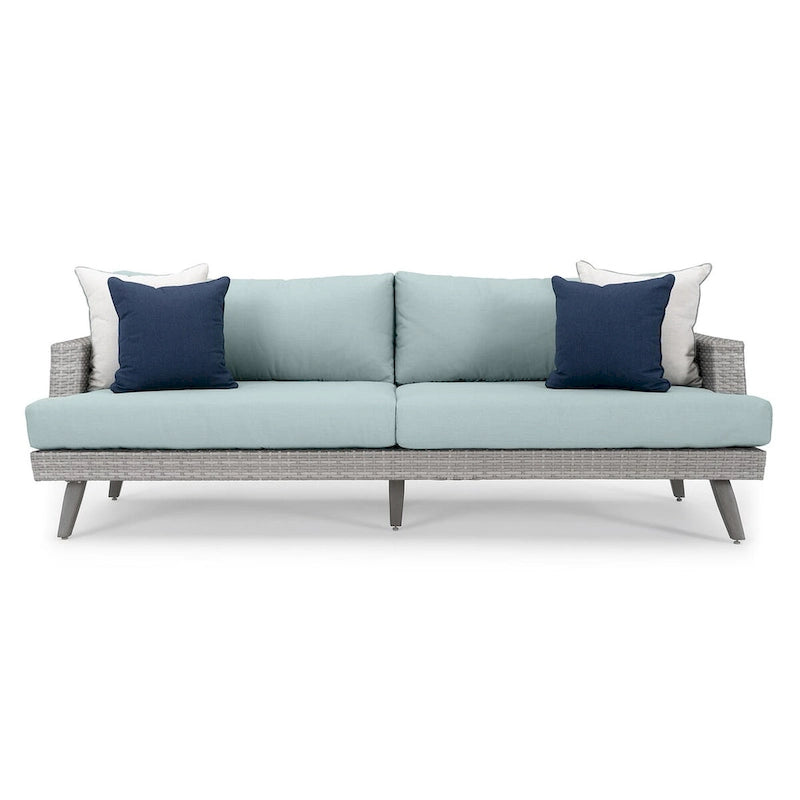 Ensemble de sièges de patio extérieurs Portofino Casual 7 pièces Sunbrella avec mécanisme à bascule