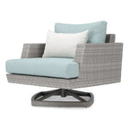 Ensemble de sièges de patio extérieurs Portofino Casual 7 pièces Sunbrella avec mécanisme à bascule