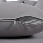 Lit de jour d'extérieur avec dossier en corde de nylon tressée et coussins lavables