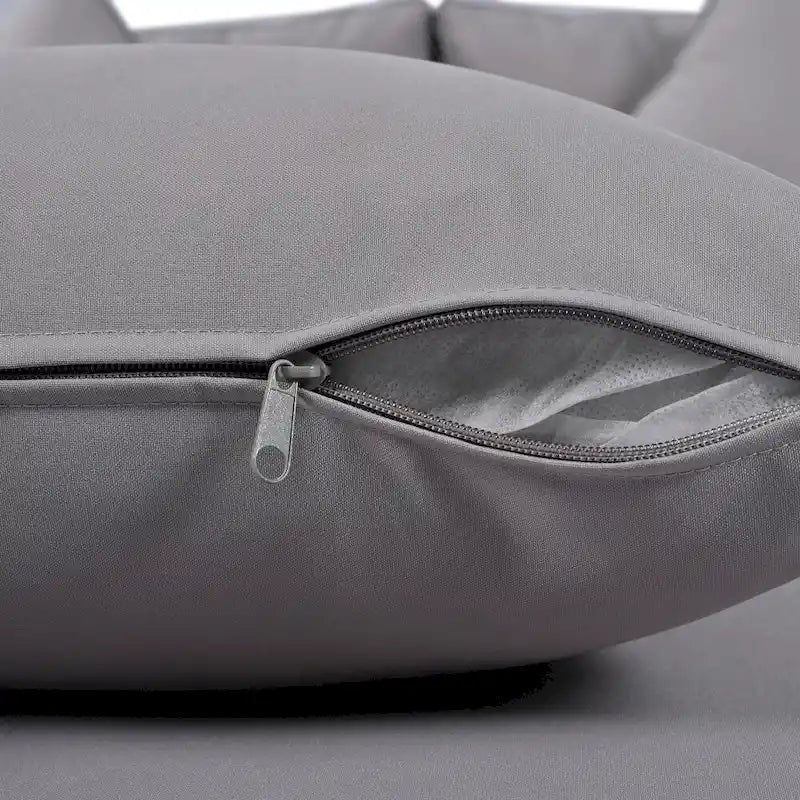 Lit de jour d'extérieur avec dossier en corde de nylon tressée et coussins lavables