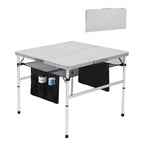 Table de pique-nique carrée, table d'extérieur, petite table, table de jeu à hauteur réglable