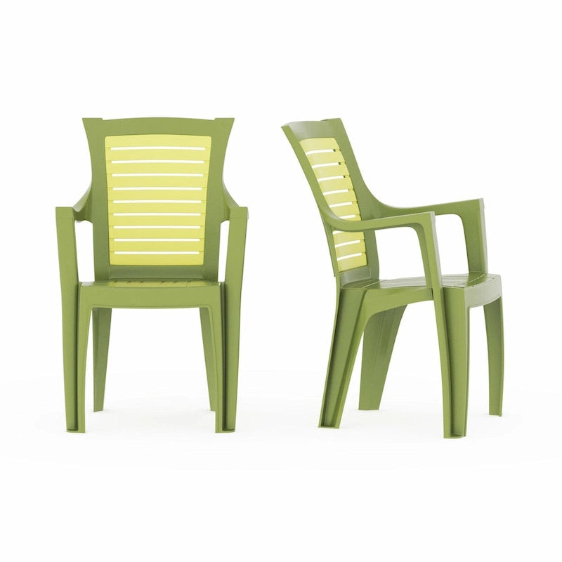 Chaises de patio Ozetta (lot de 2), vertes