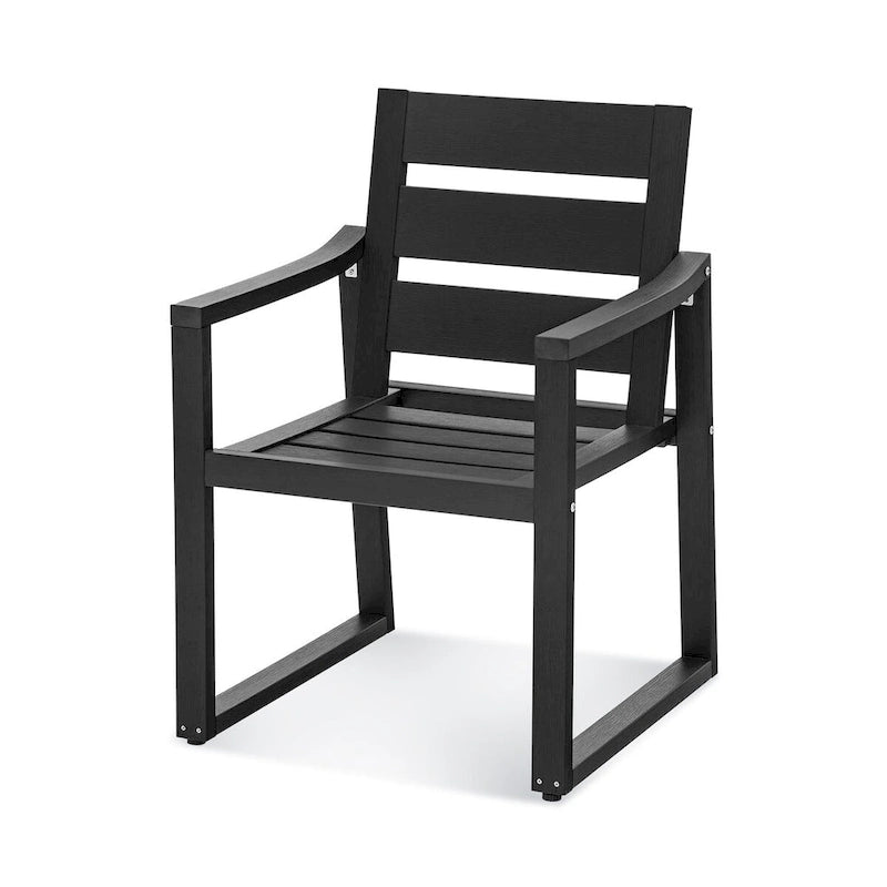 Chaises de salle à manger fixes LUE BONA pour patio, à pieds carrés, en polystyrène expansé (lot de 2) - 23,6 po P x 24,6 po L x 34,6 po H