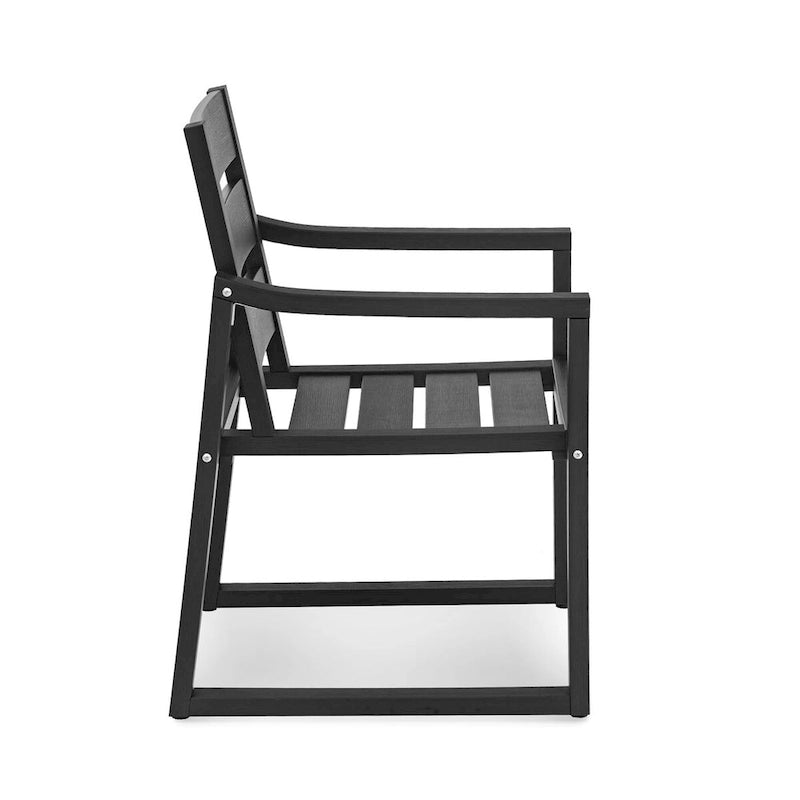 Chaises de salle à manger fixes LUE BONA pour patio, à pieds carrés, en polystyrène expansé (lot de 2) - 23,6 po P x 24,6 po L x 34,6 po H