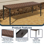 Banc en rotin amovible entièrement en fer