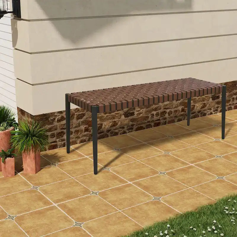 Banc en rotin amovible entièrement en fer