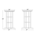 Ensemble de bar bistro d'extérieur Polytrends Laguna HDPE résistant aux intempéries (ensemble de 4 pièces)