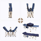 Lit de camp pliant pour adultes avec matelas, oreiller et filets latéraux. Supporte jusqu'à 227 kg (500 lb).