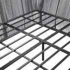 Ensemble canapé-lit d'extérieur 2 pièces avec table en verre trempé