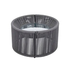 Ensemble canapé-lit d'extérieur 2 pièces avec table en verre trempé