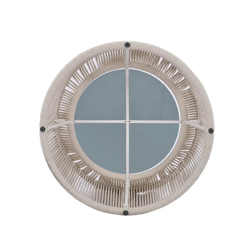 Ensemble canapé-lit d'extérieur 2 pièces avec table en verre trempé