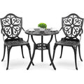 Outdoor, Cast Aluminum Patio Sets with Umbrella Hole Table