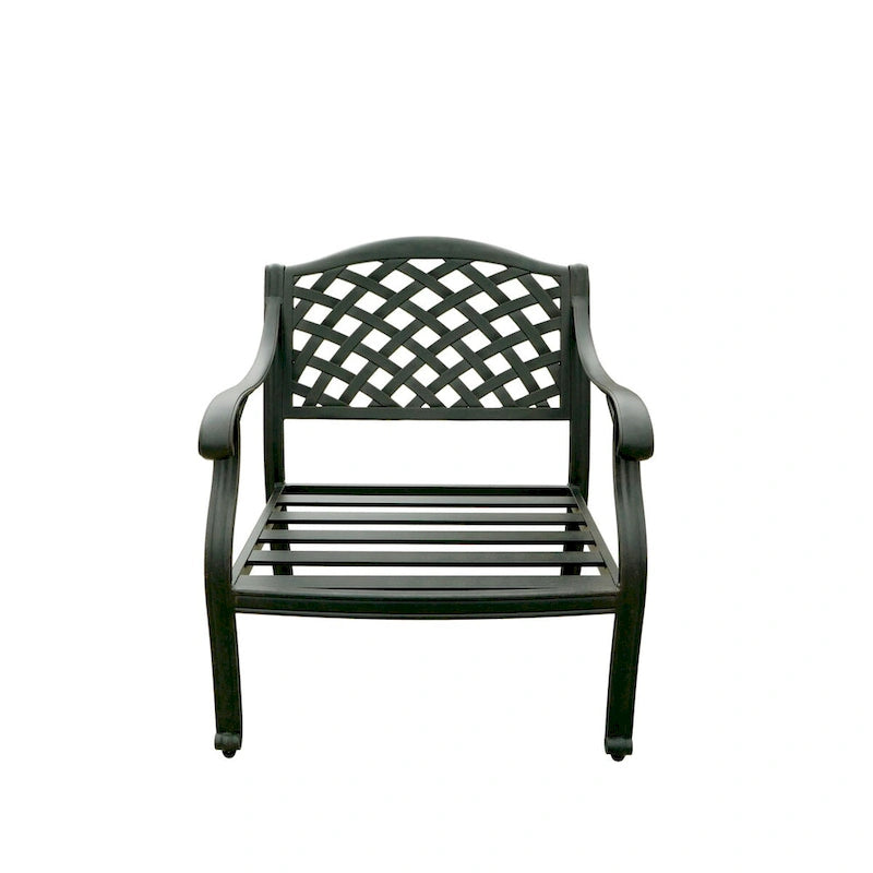 Ensemble de conversation Nassau 4 pièces avec foyer au propane, canapé deux places, coussins, table de conversation ronde de 47 pouces et verre à feu.