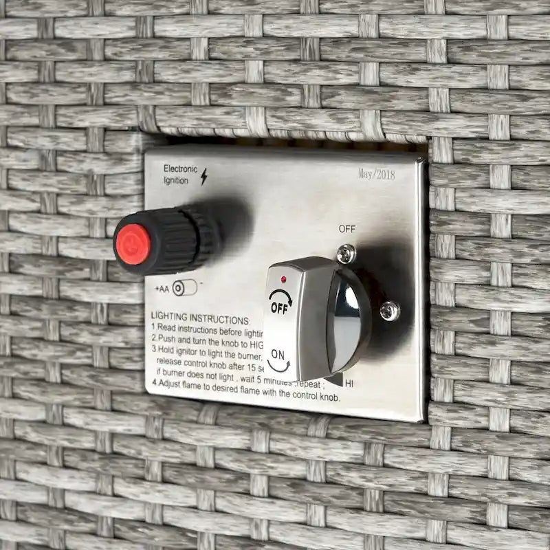 Ensemble de feu de jardin à mouvement Milo Grey 4 pièces Sunbrella