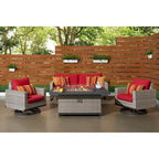 Ensemble de feu de jardin à mouvement Milo Grey 4 pièces Sunbrella