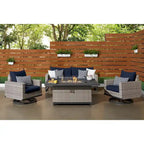 Ensemble de feu de jardin à mouvement Milo Grey 4 pièces Sunbrella