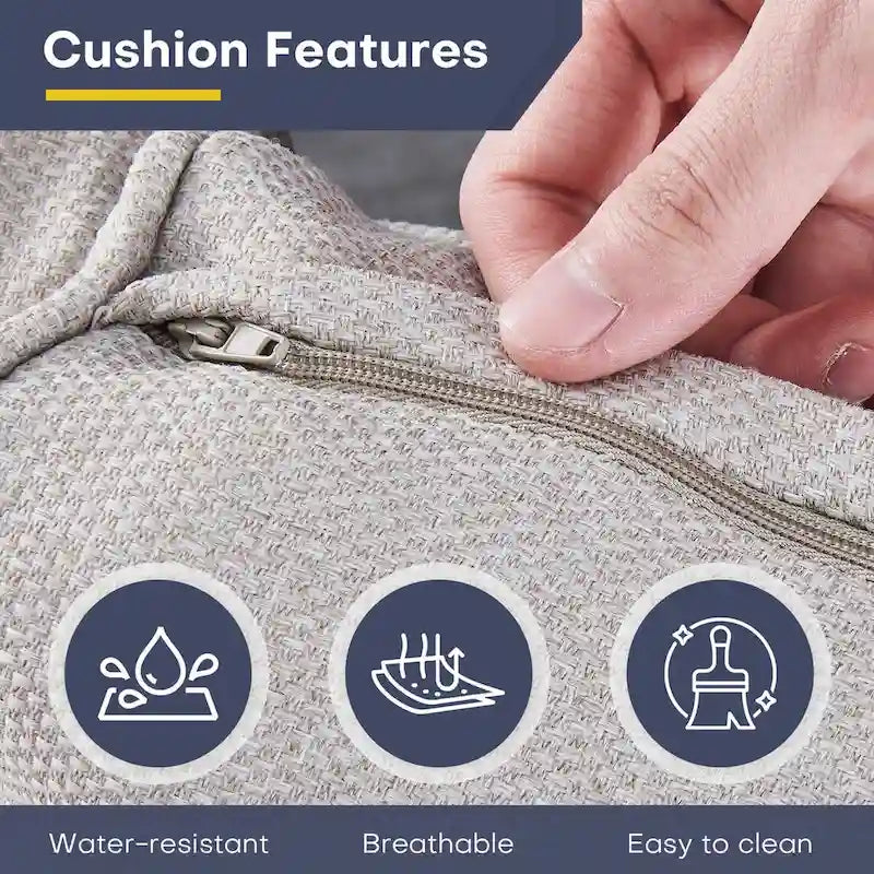 Pouf d'extérieur en rotin tressé Gymojoy - Marron