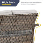 Pouf d'extérieur en rotin tressé Gymojoy - Marron