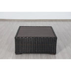 Ensemble causeuse Teva Furniture Santa Monica, cadre marron expresso, avec coussins.