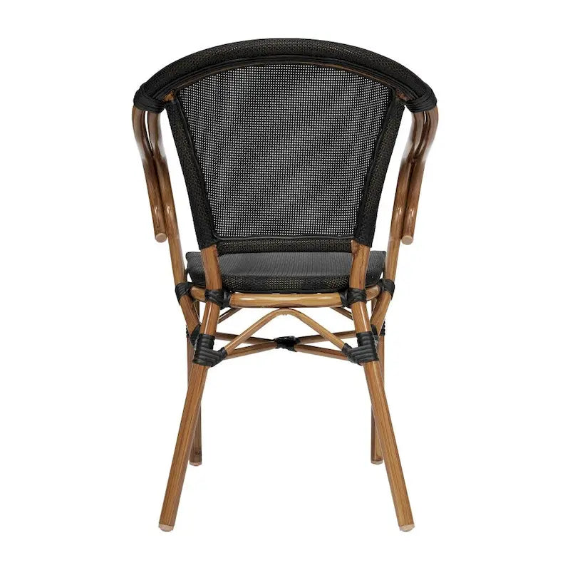 Lot de 2 chaises commerciales Paris tout temps avec accoudoirs et structure métallique - Non applicable