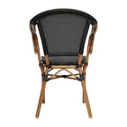 Lot de 2 chaises commerciales Paris tout temps avec accoudoirs et structure métallique - Non applicable