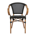 Lot de 2 chaises commerciales Paris tout temps avec accoudoirs et structure métallique - Non applicable