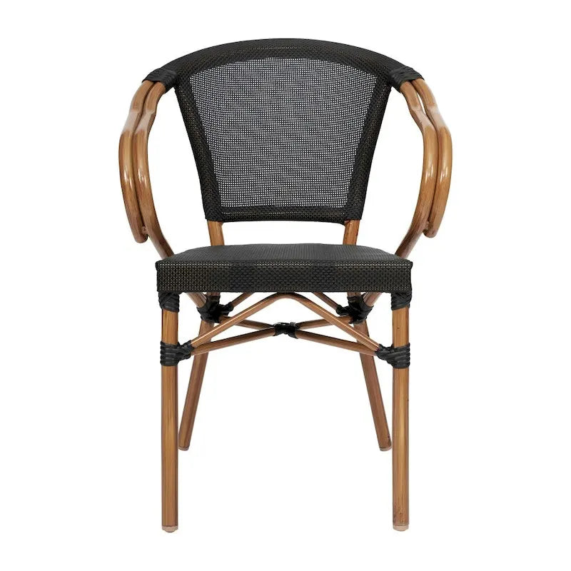 Lot de 2 chaises commerciales Paris tout temps avec accoudoirs et structure métallique - Non applicable